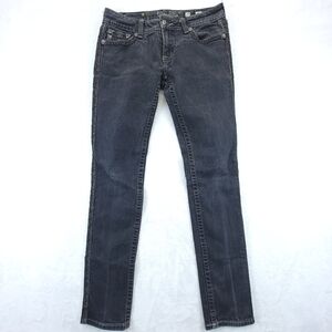 Miss Me Womens Black Denim Signature Skinny Stretch Jeans Size 29 JS566052